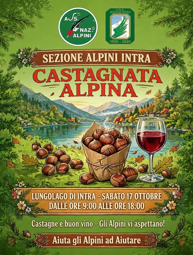 CASTAGNATA ALPINA – SENZIONE INTRA – LUNGOLAGO INTRA SABATO 17 OTTOBRE 2026