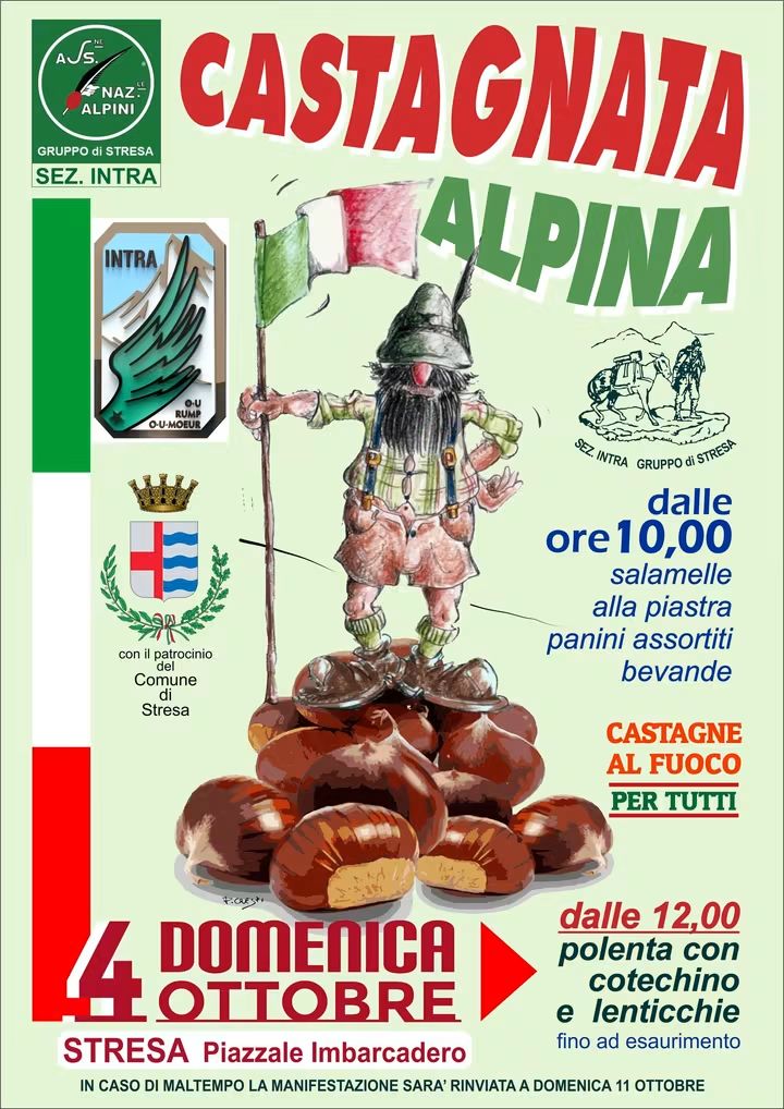 CASTAGNATA DOMENICA 4 OTTOBRE 2026 – GRUPPO ALPINI STRESA